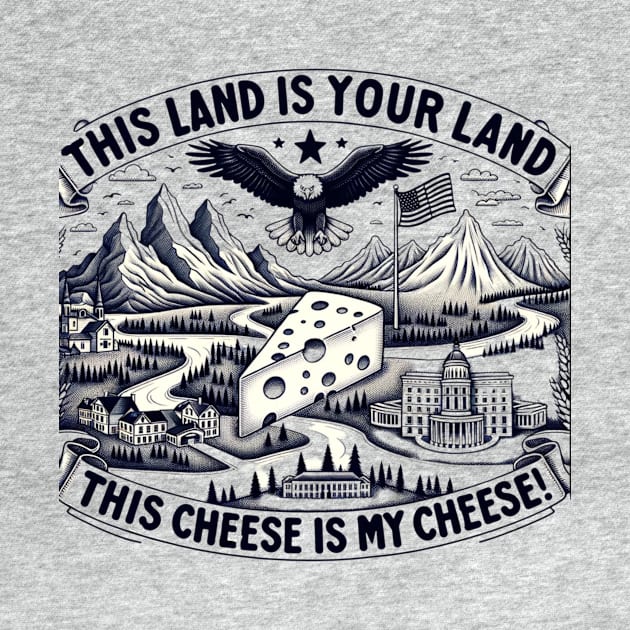 This Land Cheese Lover America Funny by WearablePSA